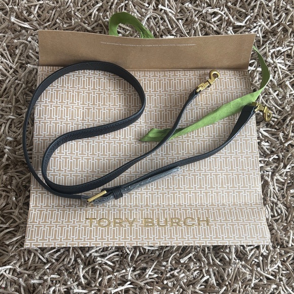 Tory Burch Black Leather Strap with Gold Hardware - Picture 2 of 7